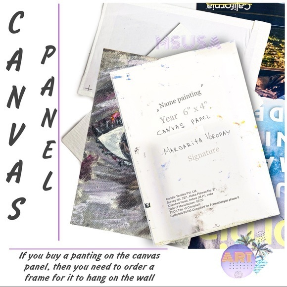 Eye Painting Portrait Original Art Pop Artwork Canvas Painting Small Acrylic Wal - Picture 5 of 11